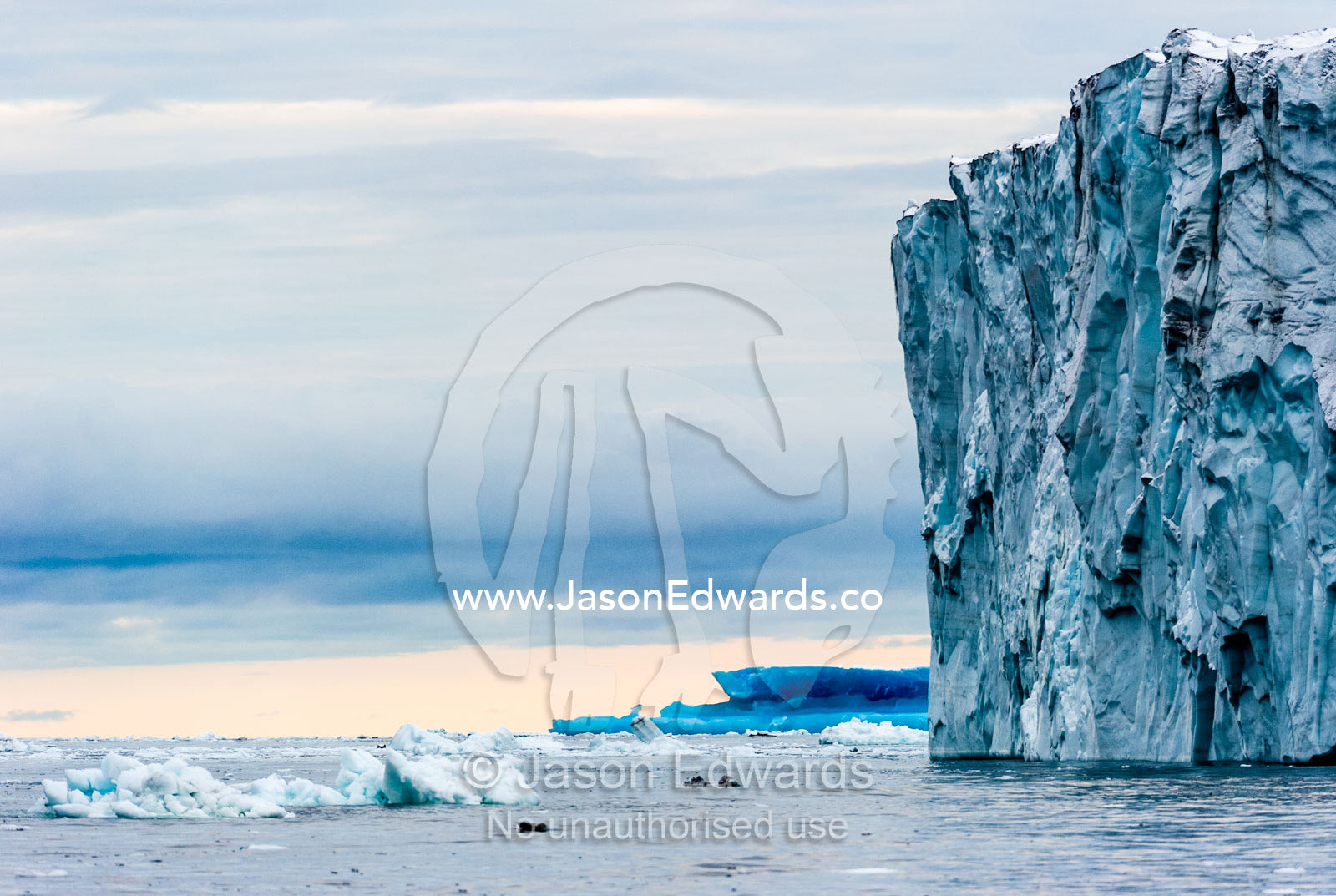 The tortured ice of the fracture zone of a glacier tongue in Antarctica. Cape Bird Ice Cap, Adelie Glacier, Cape Bird, Ross Island, Antarctica.