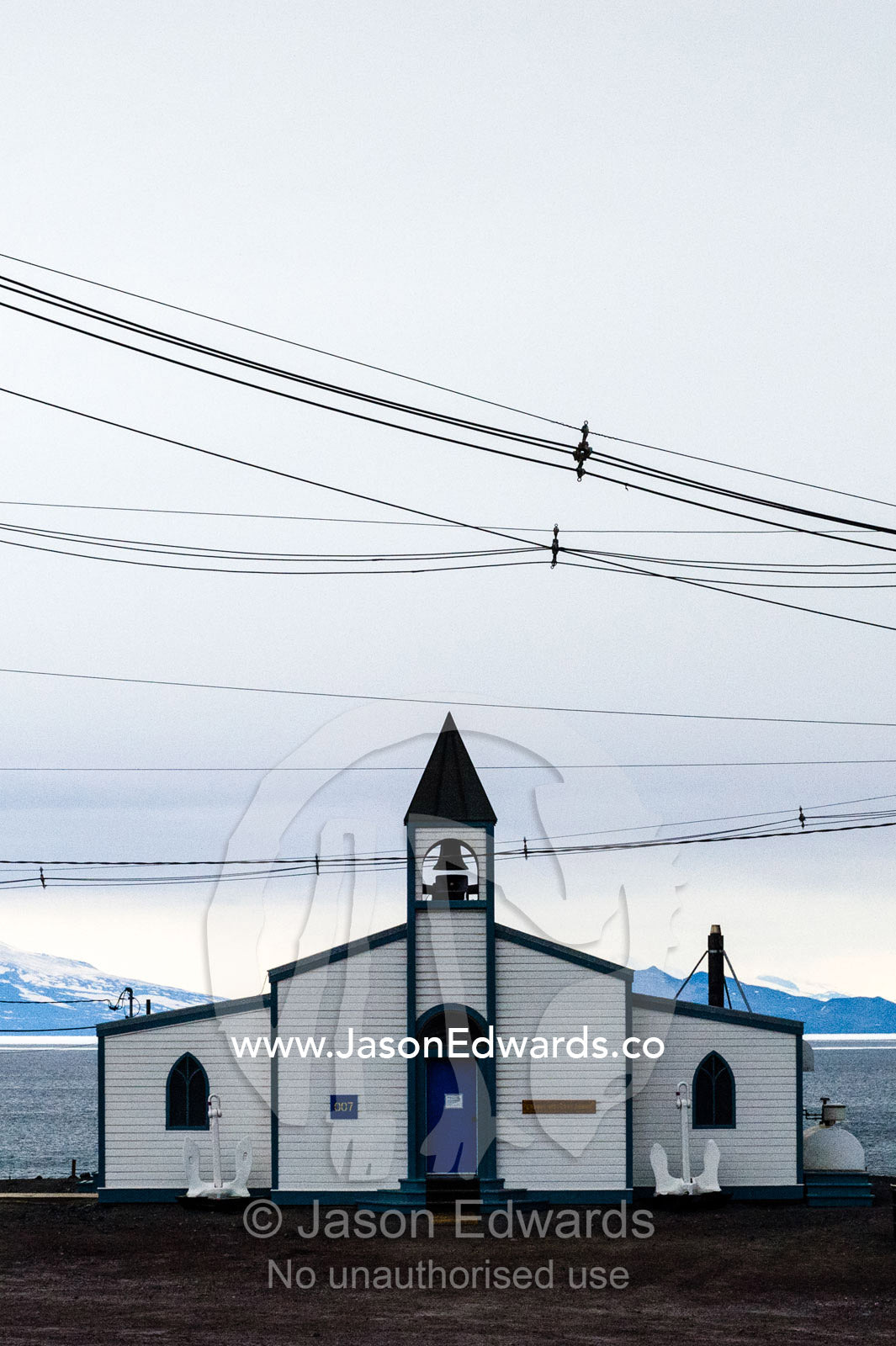 The Chapel of the Snows is a non-denominational Christian church located at McMurdo Station on Ross Island, Antarctica. Chapel of the Snows, McMurdo Station, Ross Island, Antarctica.