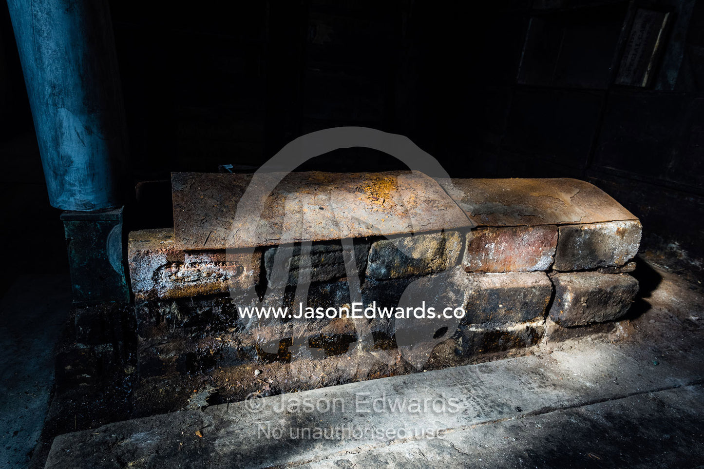 An antique brick blubber-burning stove used by early Antarctic explorers. Discovery Hut, Hut Point, Ross Island, Antarctica.