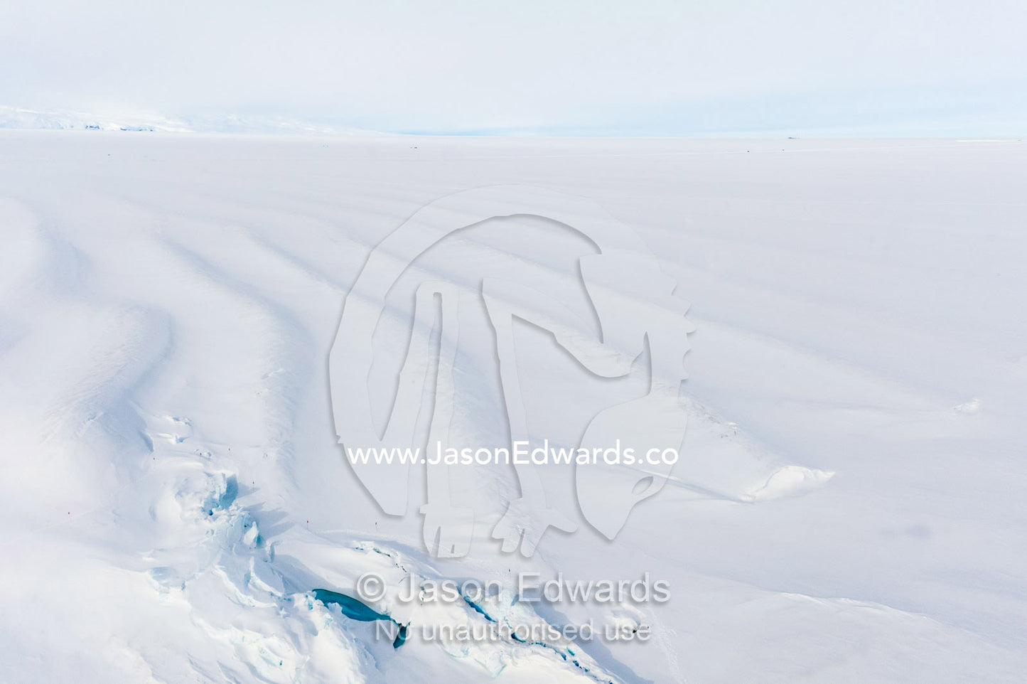 Interface of the sea ice and the Ross Ice Shelf Pram Point, McMurdo Sound, Ross Island, Antarctica.