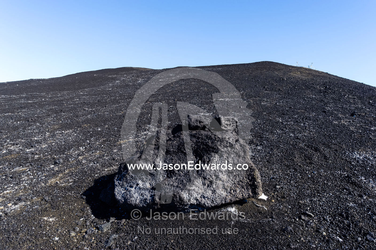 A bauxite boulder on a bauxite mountain in Antarctica. Turtle Rock, Erebus Bay, McMurdo Sound, Ross Island, Antarctica.