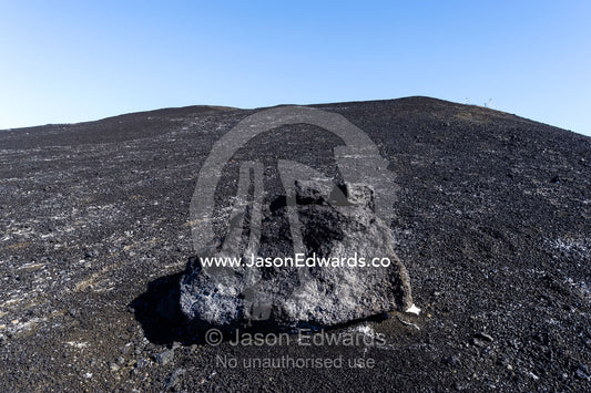 A bauxite boulder on a bauxite mountain in Antarctica. Turtle Rock, Erebus Bay, McMurdo Sound, Ross Island, Antarctica.