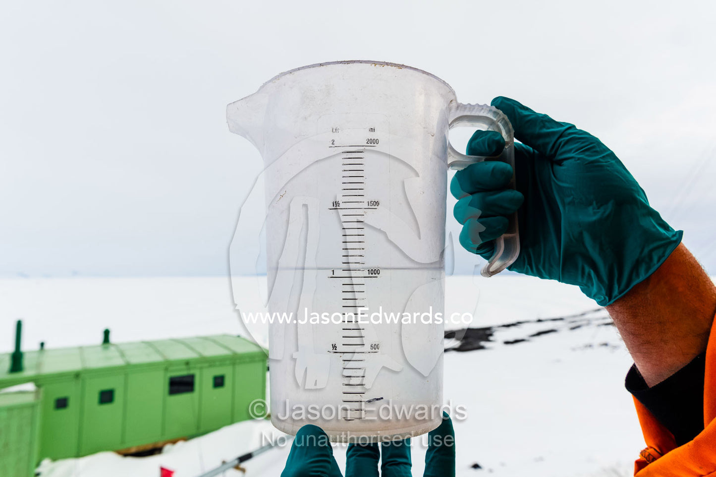 Clean water generated from the waste management and sewage treatment plant on an Antarctic base. Scott Base, Pram Point, Hut Point Peninsula, Ross Island, Antarctica.
