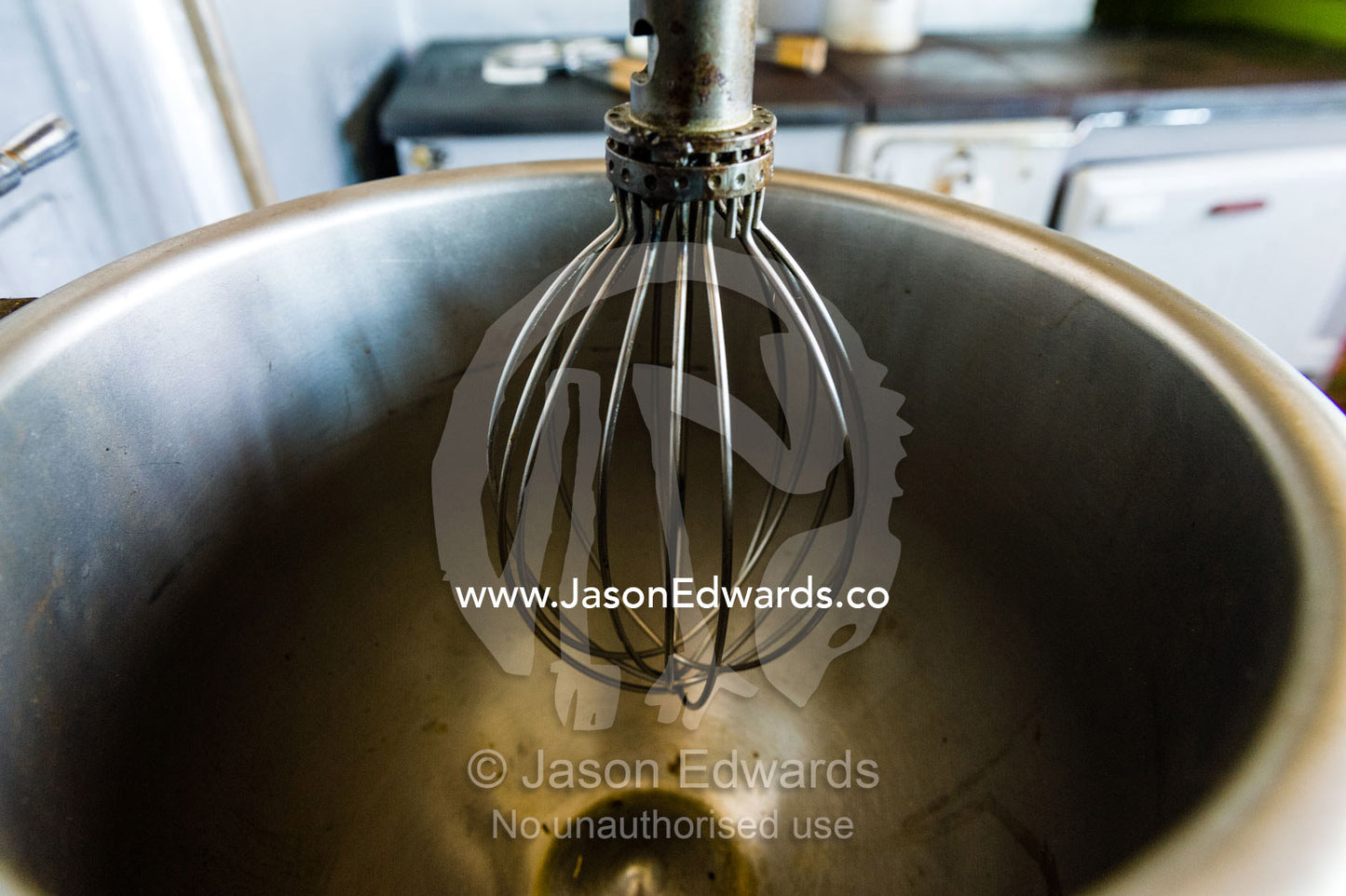 An antique Hobart cake mixer in the kitchen of the TAE Hut a museum in Antarctica. TAE Hut, Trans Antarctic Expedition Hut, Scott Base, Pram Point, Hut Point Peninsula, Ross Island, Antarctica.
