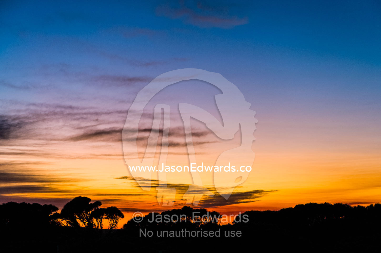 Dawn colours the sky over farmland along a coastline. Twelve Apostles, Port Campbell National, Great Ocean Road, Victoria, Australia.