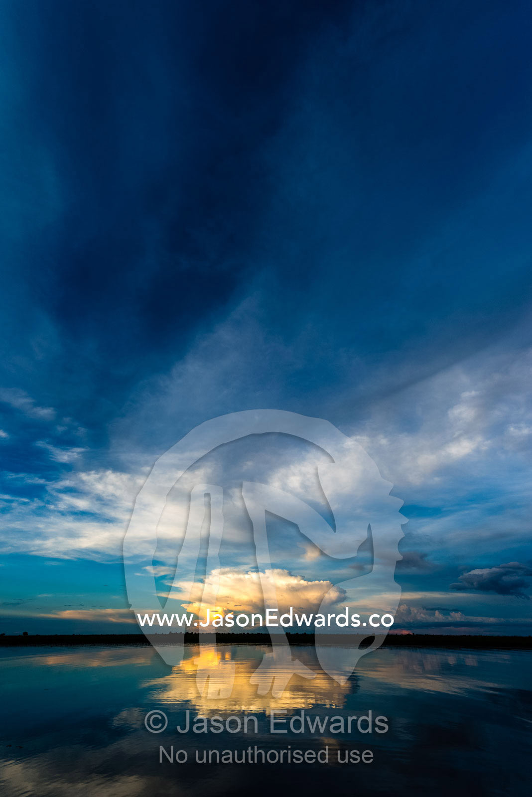 Pastel colours in a dry season thunderhead building over a floodplain. Chobe River, Chobe National Park, Botswana.