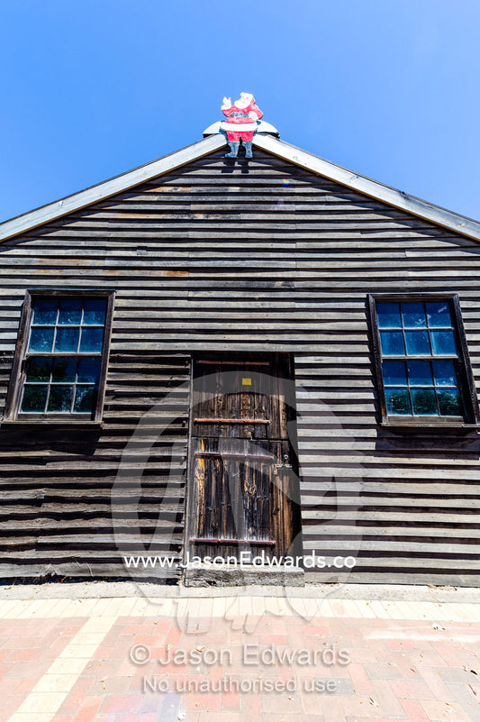 An antique frontier timber building in a rural town. Beaufort, Victoria, Australia.