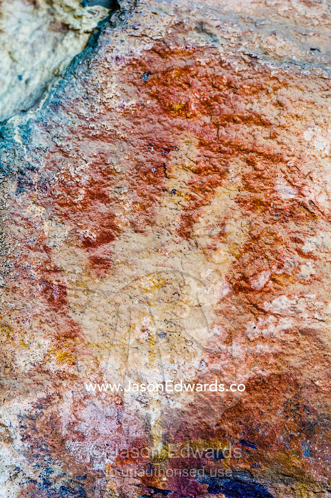 An ancient image of a human hand stencil painted in an Aboriginal rock art gallery. Burrunggui, Nourlangie Rock, Arnhem Land, Kakadu National Park, Northern Territory, Australia.