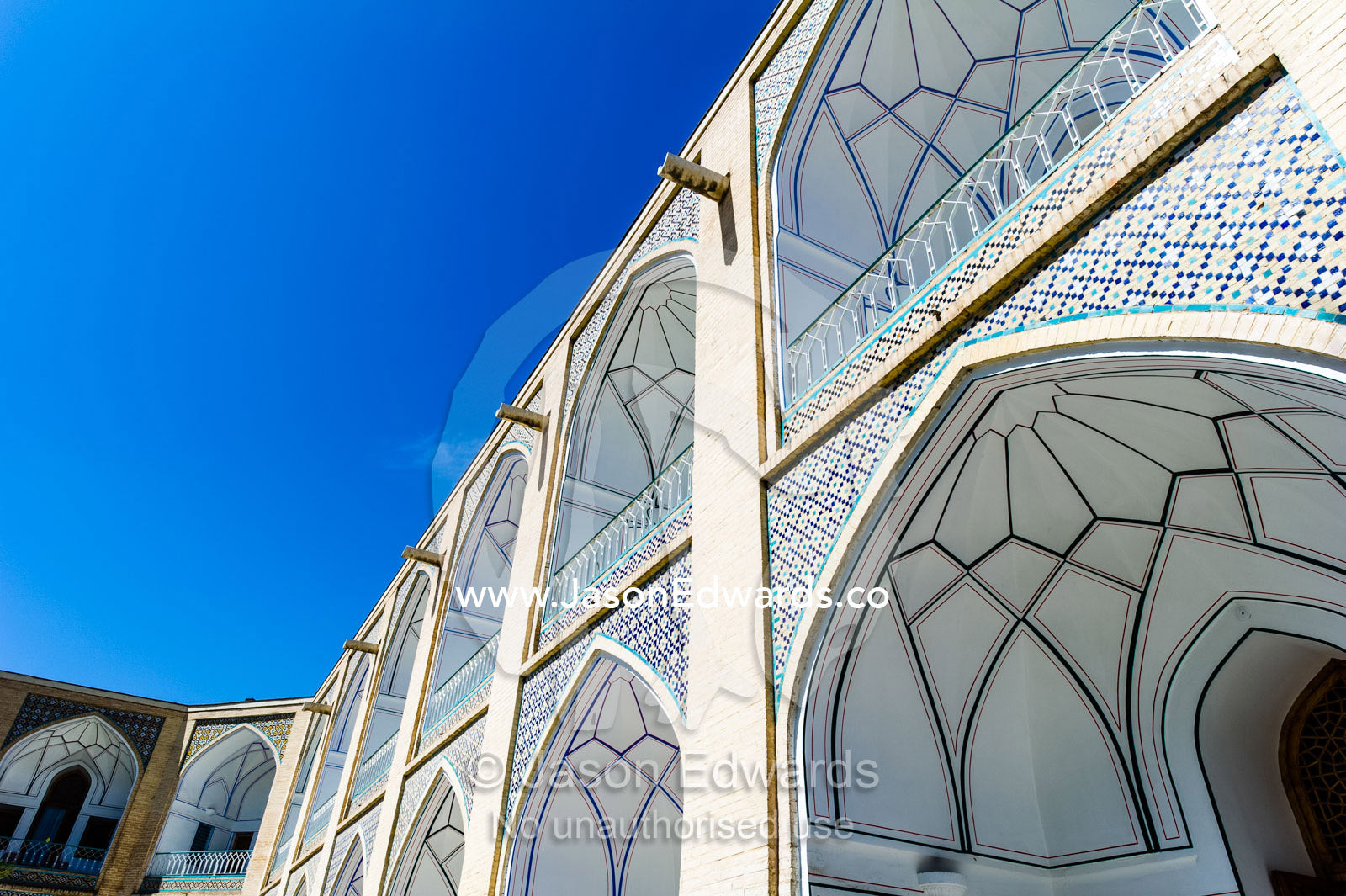 A vaulted iwan in a caravanserai converted into a boutique hotel. The Abbasi Hotel, Isfahan, Isfahan Province, Islamic Republic of Iran.