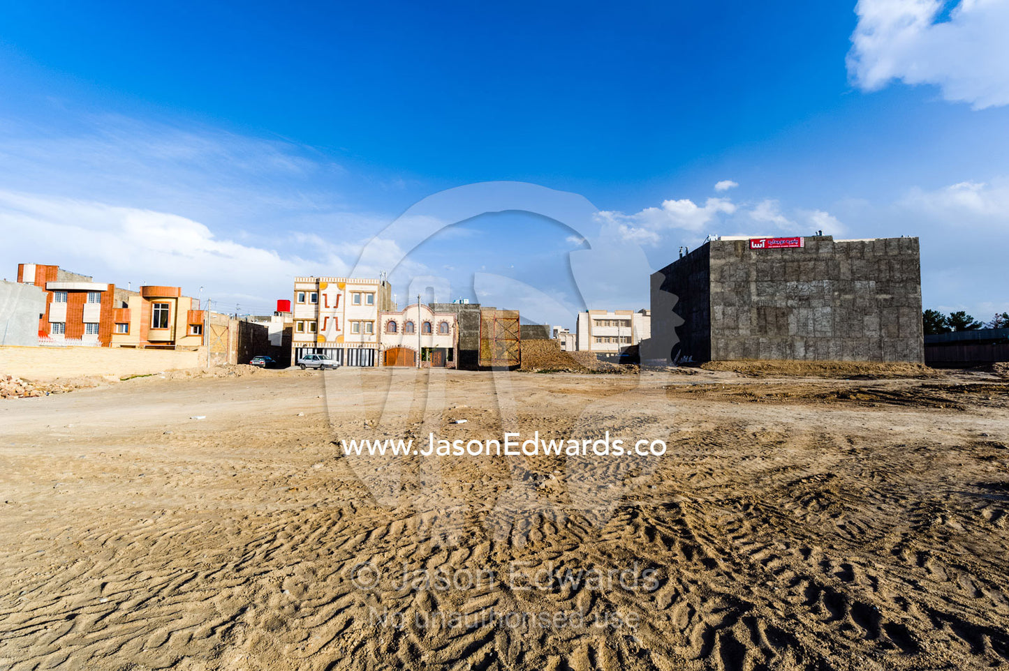 Vacant land cleared for a construction site. Kashan, Isfahan, Islamic Republic of Iran.
