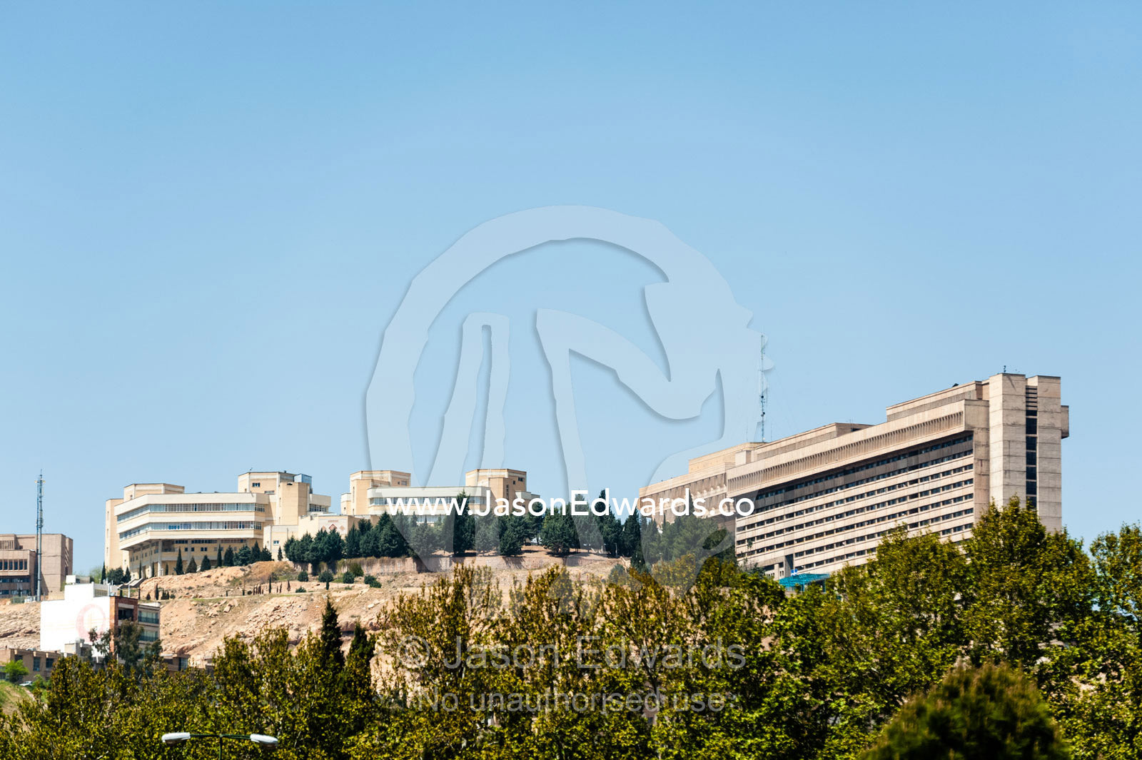 The University of Shiraz on a mountaintop above the city. Shiraz University, Shiraz, Fars Province, Islamic Republic of Iran.