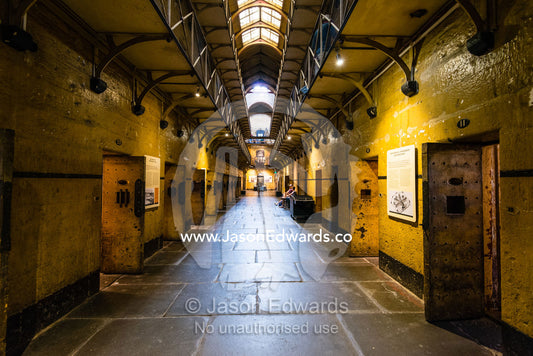 A prisoner cell block in a heritage jail now operating as a museum. Melbourne, Victoria, Australia.