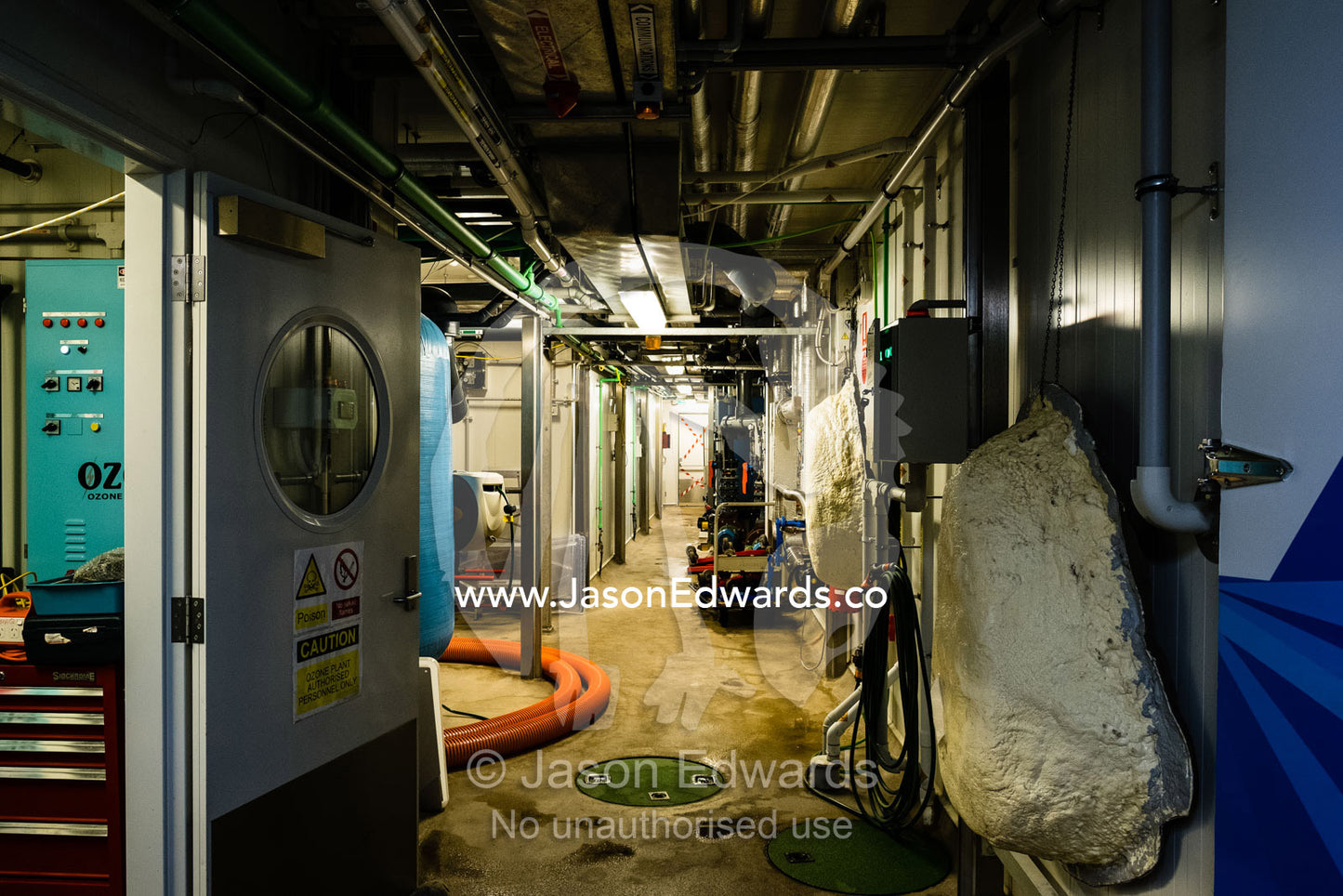 Extensive piping and cabling for an exhibit at an aquarium. Melbourne, Victoria, Australia.