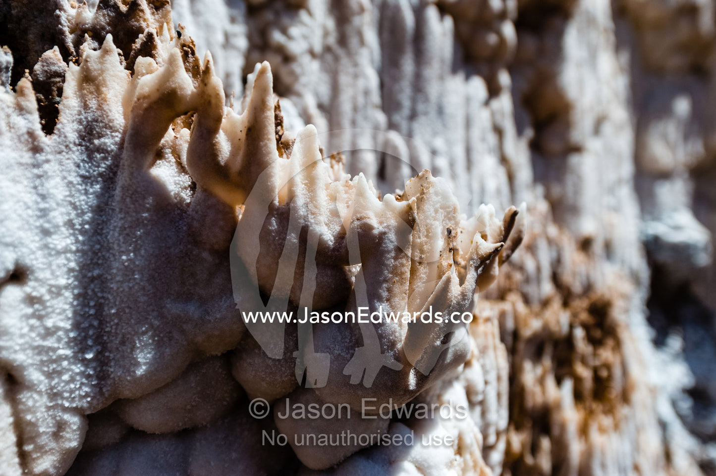 Salt deposits on the clay. Maras, Peru.