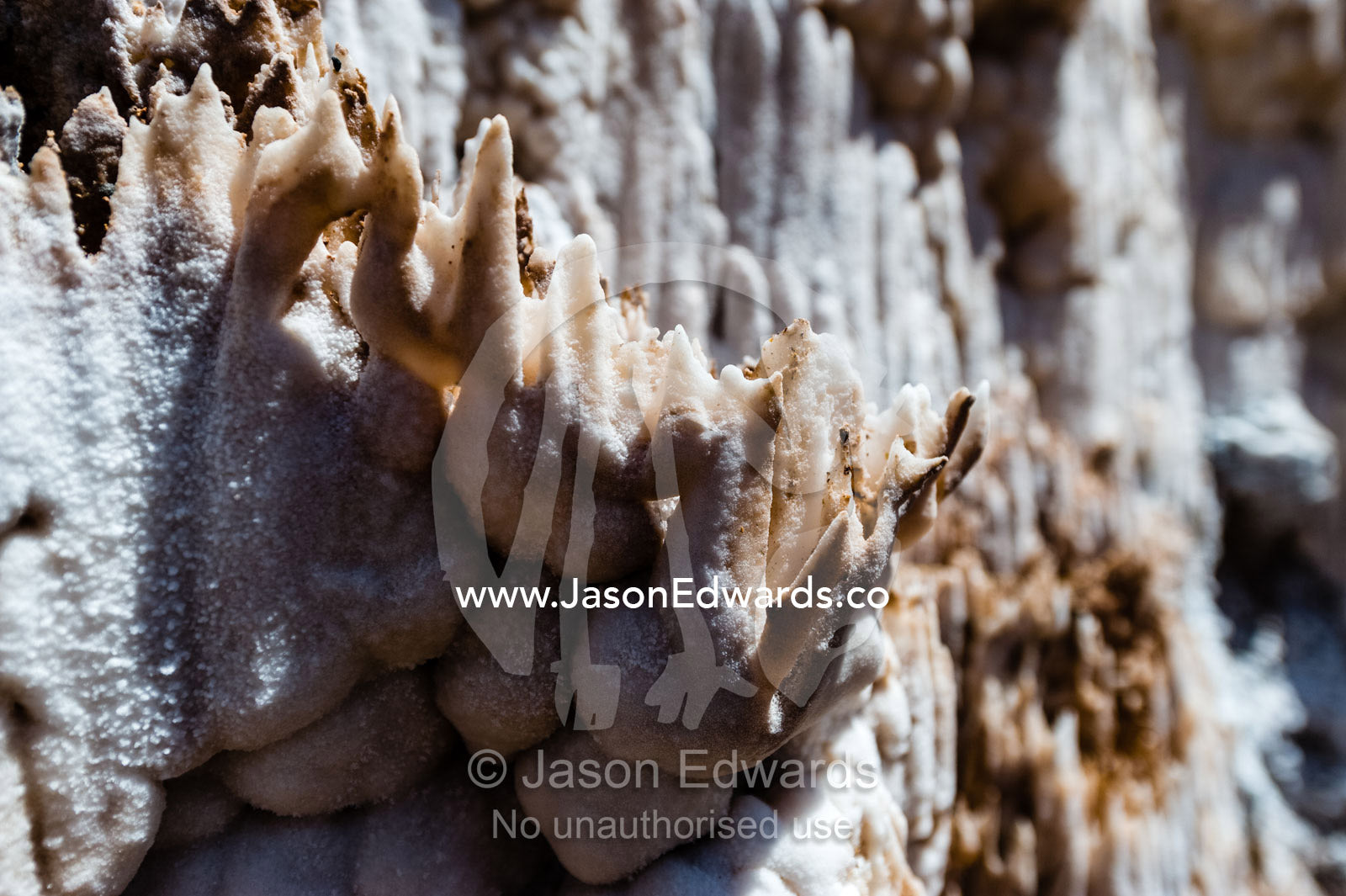 Salt deposits on the clay. Maras, Peru.