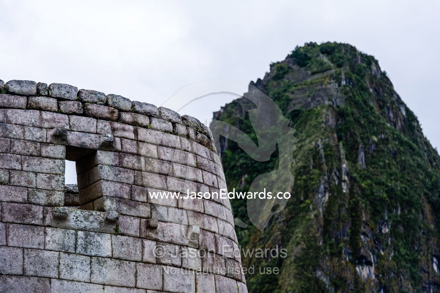 Inca polished dry-stone walls at the Temple of the Sun and Torreon, the observatory. Peru.