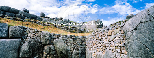 The Inca carved interlocking dry-stone walls from boulders. Cusco, Peru.