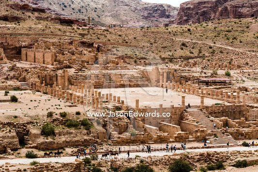 The Great Temple in Petra. Petra, The Lost City of Petra, Jordan