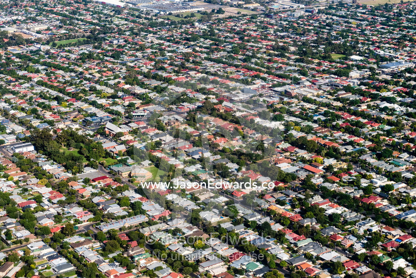 Sprawling suburbs on the outskirts of Adelaide. Adelaide, South Australia, Australia