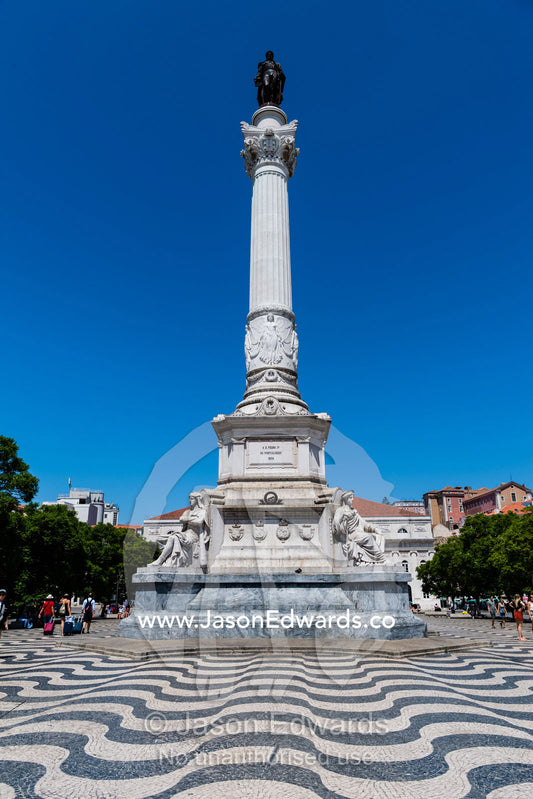The Column of Pedro IV is a monument to King Peter IV of Portugal and the Algarves. Lisbon, Lisboa, Portugal