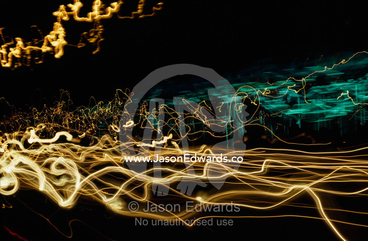 Abstract of street and traffic lights on Bhavnagar's crowded roads. Bhavnagar, Gujarat State, India.