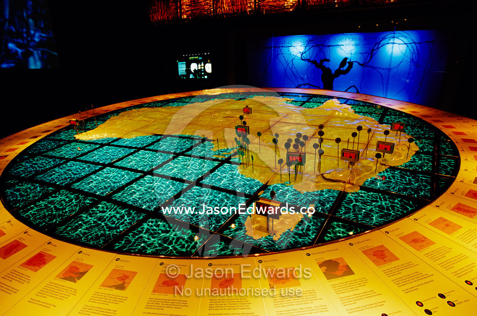 A climate diorama at the National Wine Center in Adelaide. National Wine Center, Adelaide, South Australia.
