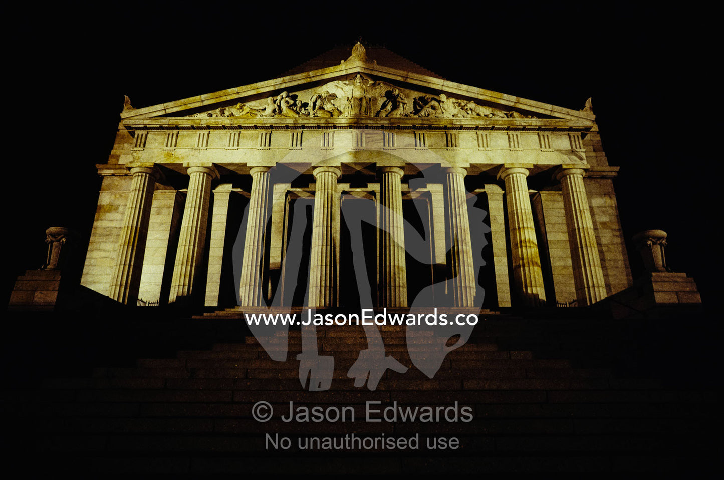 A night view of the Shrine of Remembrance, Melbourne, Australia. Shrine of Remembrance, Melbourne, Australia.