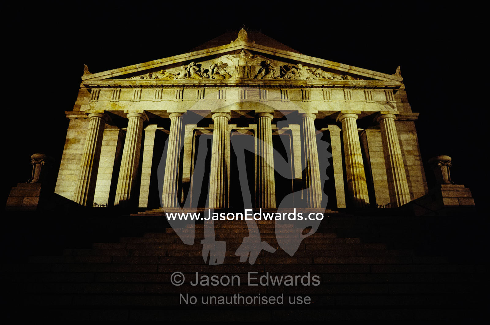 A night view of the Shrine of Remembrance, Melbourne, Australia. Shrine of Remembrance, Melbourne, Australia.