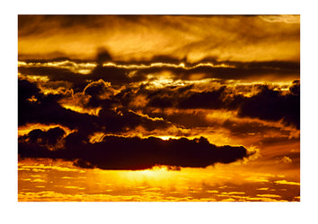 Blazing sunset cloud formations during the fire season. near Walpole-Nornalup National Park, Western Australia, Australia.
